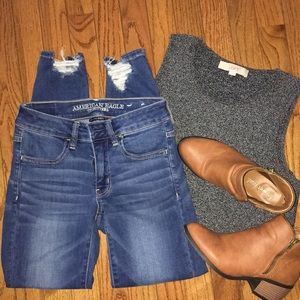 American Eagle Denim Skinny Jeans. Size 2.